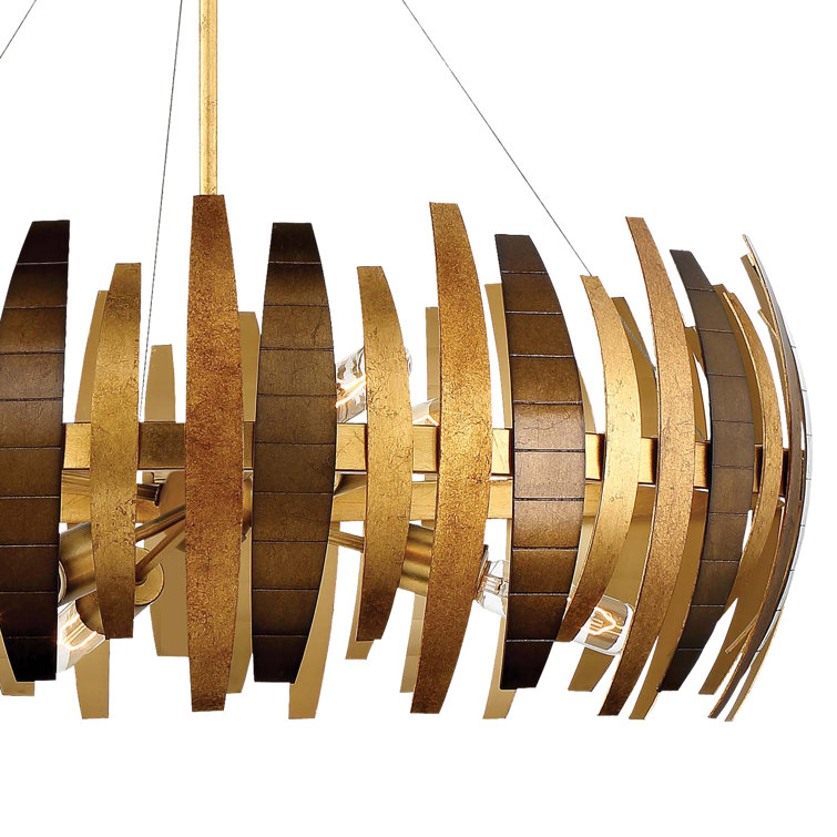 Ardor Gold 6-Light Sputnik Chandelier with Adjustable Height