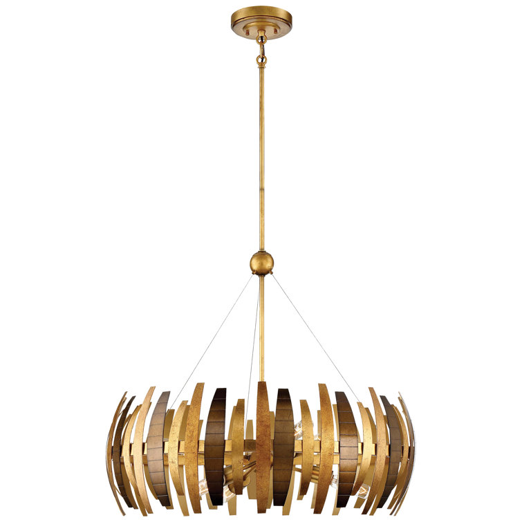 Ardor Gold 6-Light Sputnik Chandelier with Adjustable Height