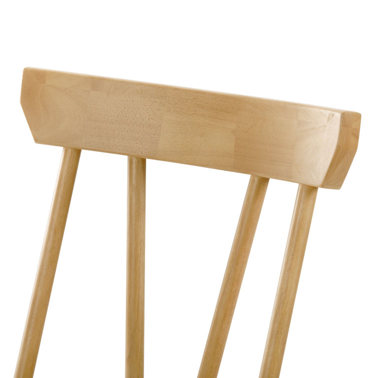 Blonde Solid Wood Windsor Dining Chair Set