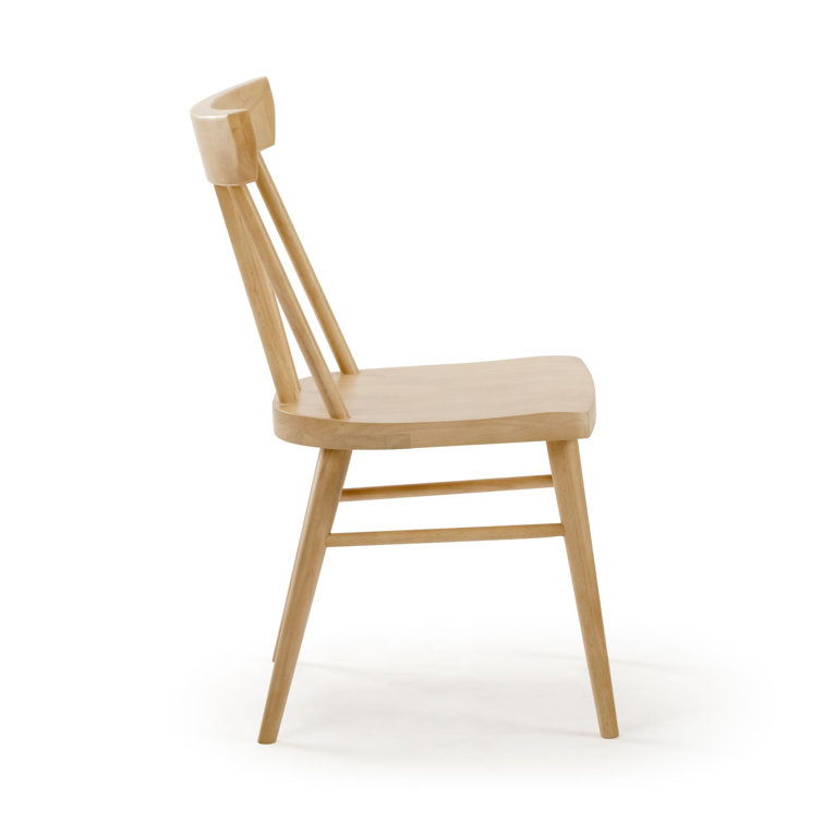Blonde Solid Wood Windsor Dining Chair Set