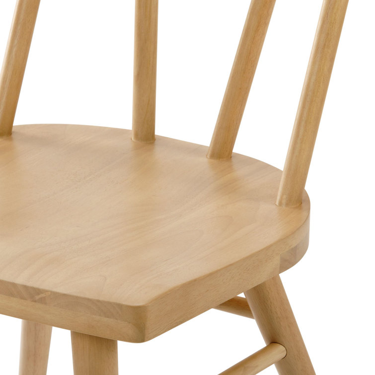 Blonde Solid Wood Windsor Dining Chair Set