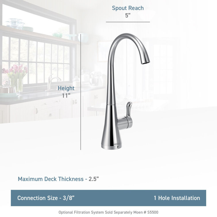 Stainless Steel High-Arc Cold Water Dispenser Faucet