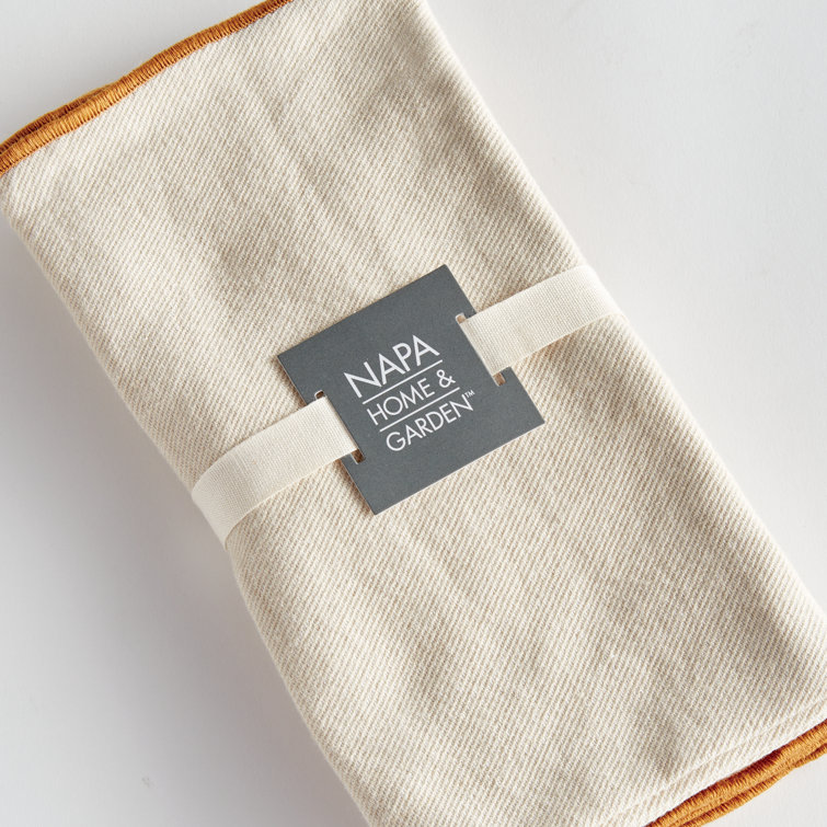Sawyer Soft Ochre Cotton Dinner Napkins Set of 4