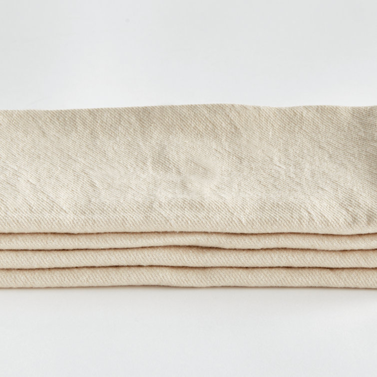 Sawyer Soft Ochre Cotton Dinner Napkins Set of 4