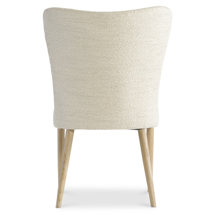 Contemporary Modulum White Upholstered Wood Side Chair