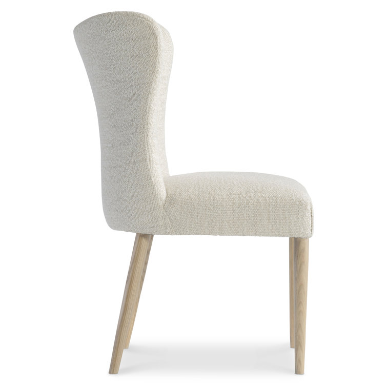 Contemporary Modulum White Upholstered Wood Side Chair