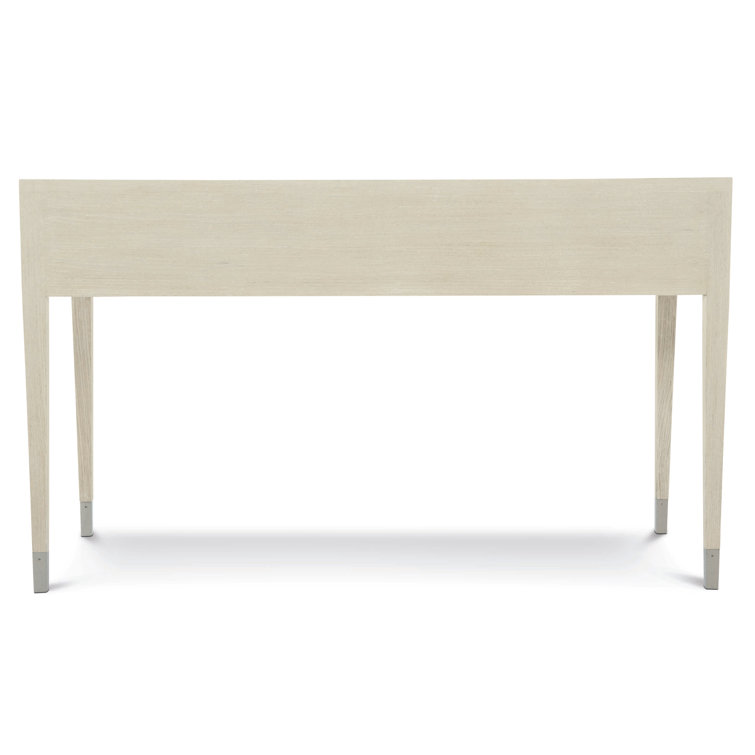 Cream Transitional Wood Home Office Desk with Three Drawers