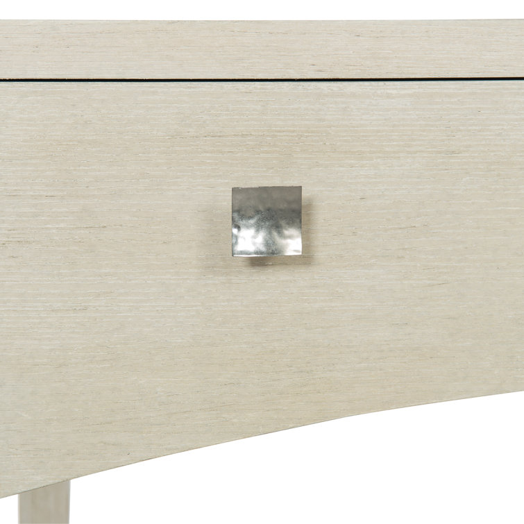 Cream Transitional Wood Home Office Desk with Three Drawers