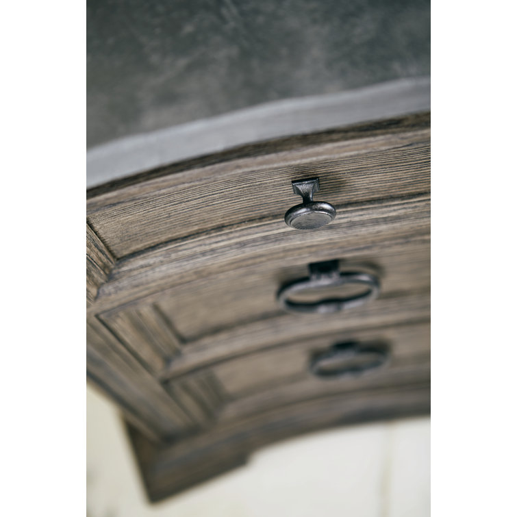 Desert Taupe/Basalt Traditional 3-Drawer Chest with Concrete Top