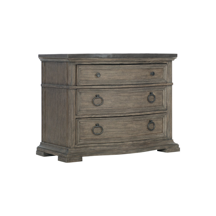 Desert Taupe/Basalt Traditional 3-Drawer Chest with Concrete Top