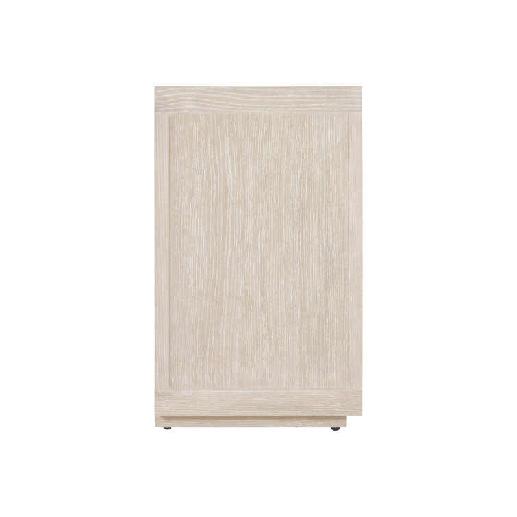 Transitional Beige Ash and Oak 2-Drawer Nightstand