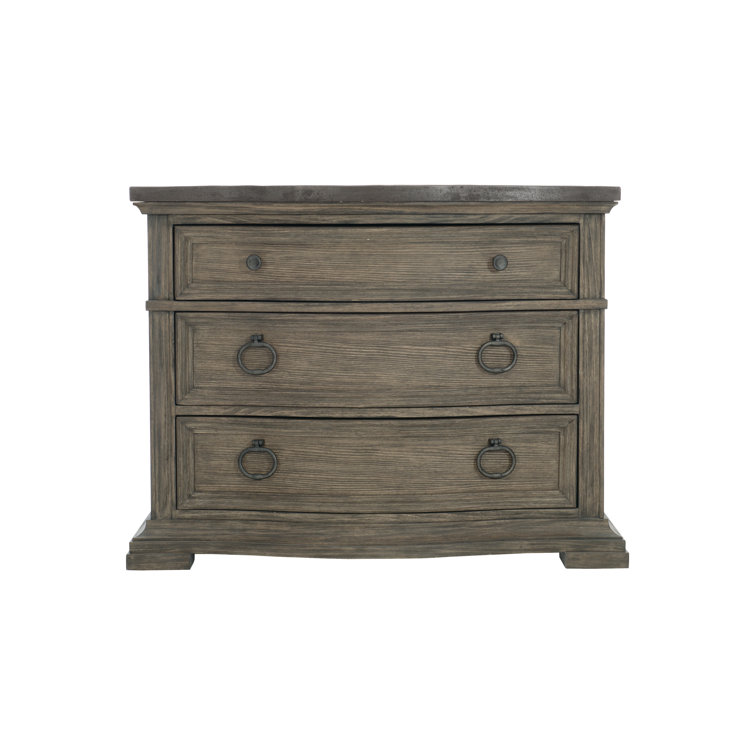 Desert Taupe/Basalt Traditional 3-Drawer Chest with Concrete Top
