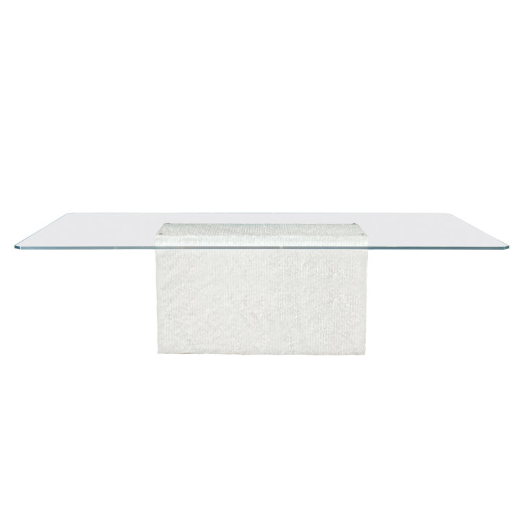 Octavia 50''x100'' Arctic White Marble Rectangular Dining Table