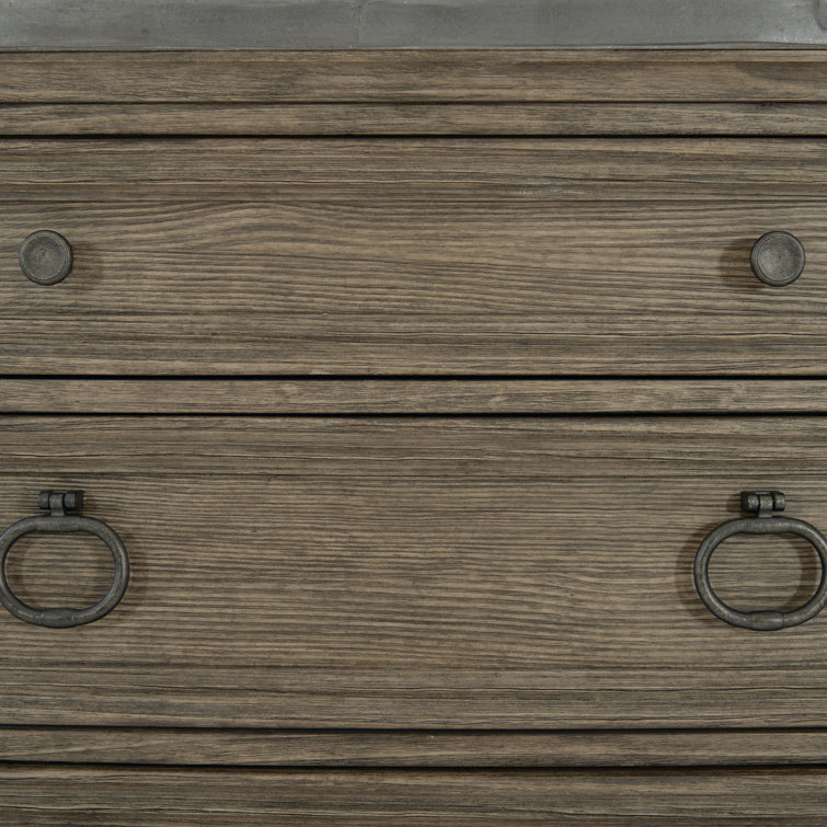 Desert Taupe/Basalt Traditional 3-Drawer Chest with Concrete Top