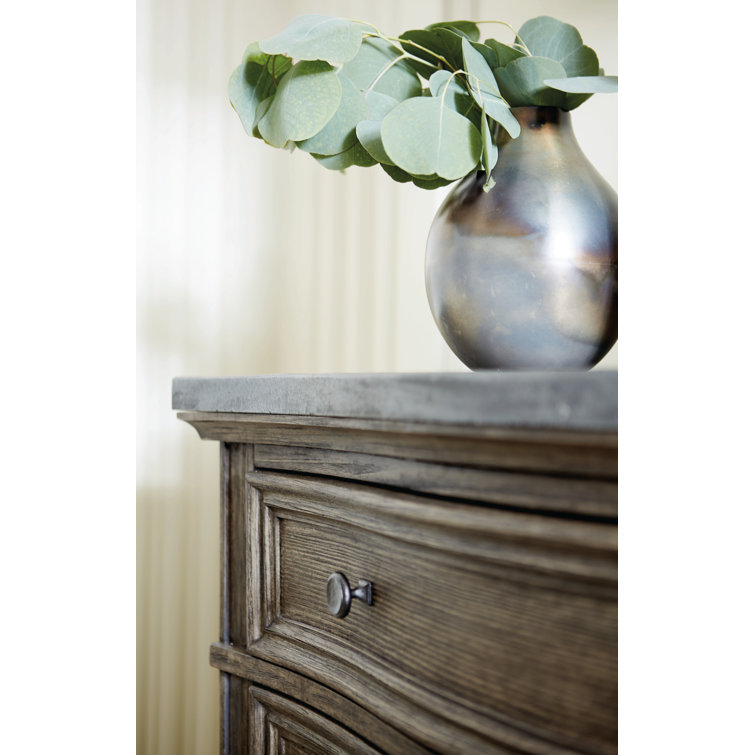 Desert Taupe/Basalt Traditional 3-Drawer Chest with Concrete Top