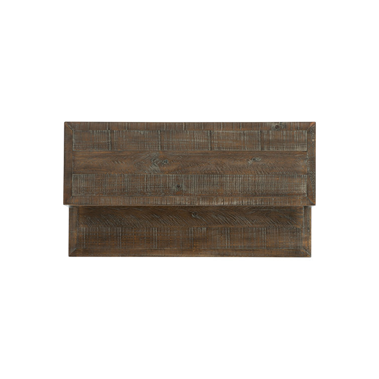 Sable Brown Pine and Metal 2-Drawer Nightstand