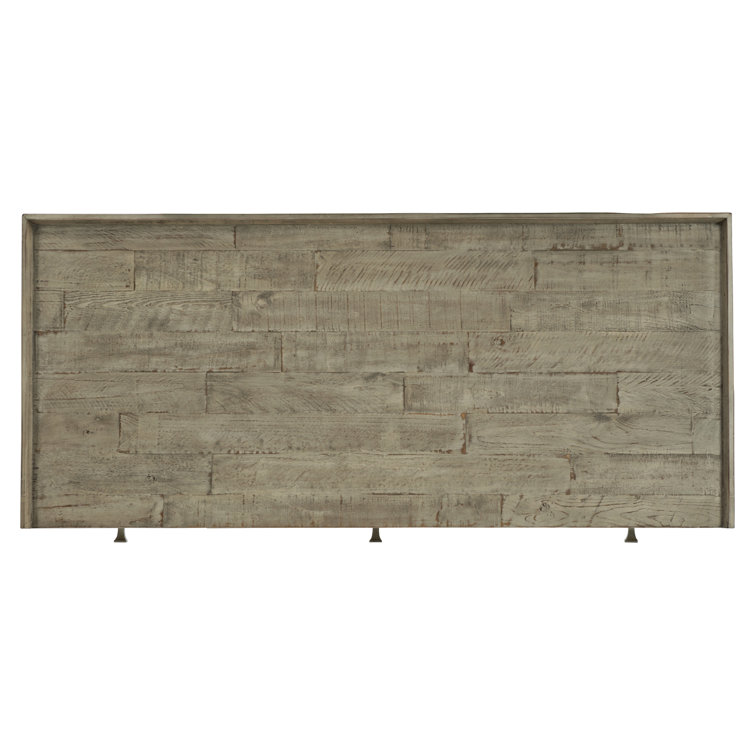 Transitional Gray 54'' Wood Home Office Desk with 3 Drawers