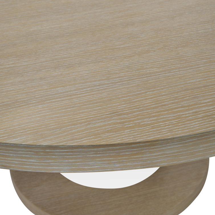 60'' Brown and White Reclaimed Wood Round Dining Table
