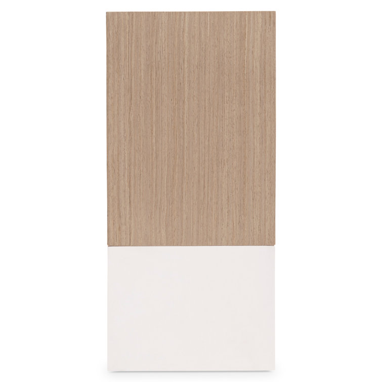 Transitional Modulum 64'' Brown and White Wood-Stone Console Table