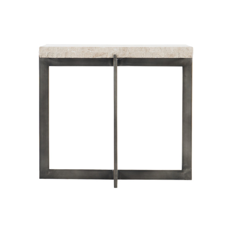 Transitional Brown and White Square Cocktail Table with Storage