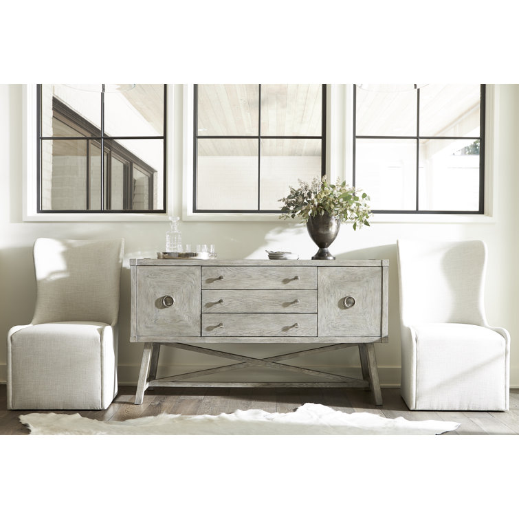 Transitional Beige Albion Upholstered Parsons Side Chair