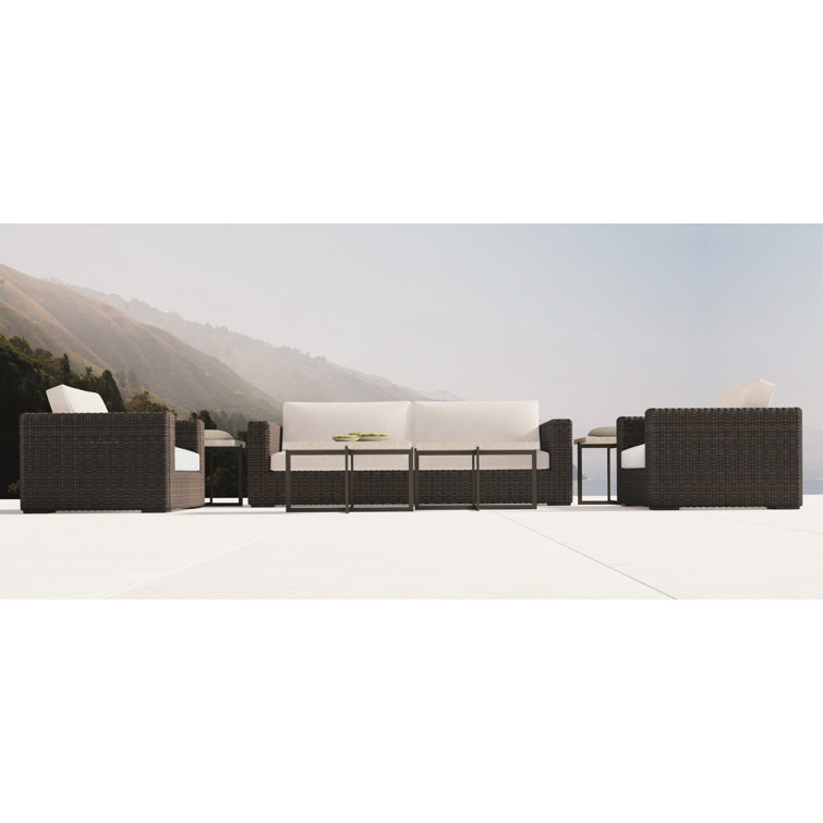 Beige Terrazzo Large Cocktail Table with Flint Grey Base