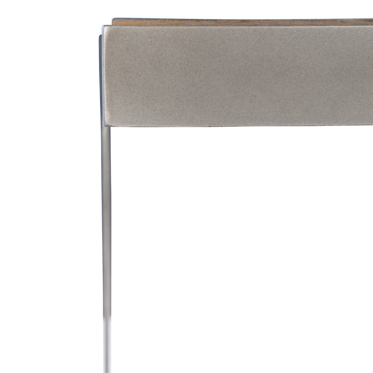 Belvedere Solid Wood and Steel Rectangular Coffee Table with Storage