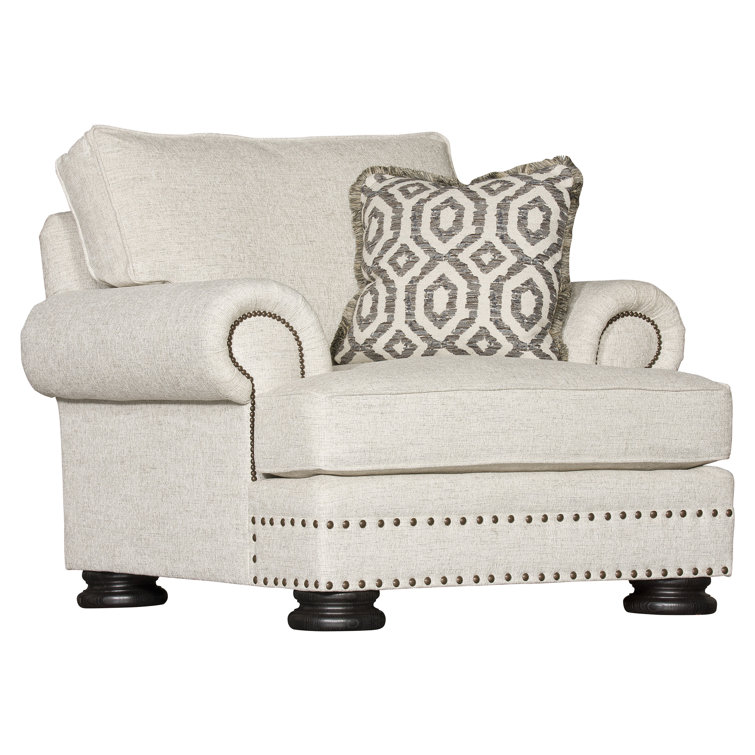 Beige Transitional Stationary Accent Chair with Manufactured Wood