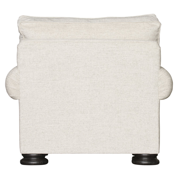 Beige Transitional Stationary Accent Chair with Manufactured Wood