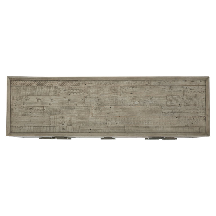 Gray Reclaimed Pine Transitional 7-Drawer Dresser