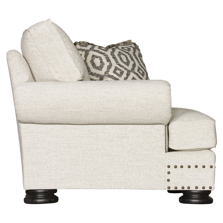 Beige Transitional Stationary Accent Chair with Manufactured Wood