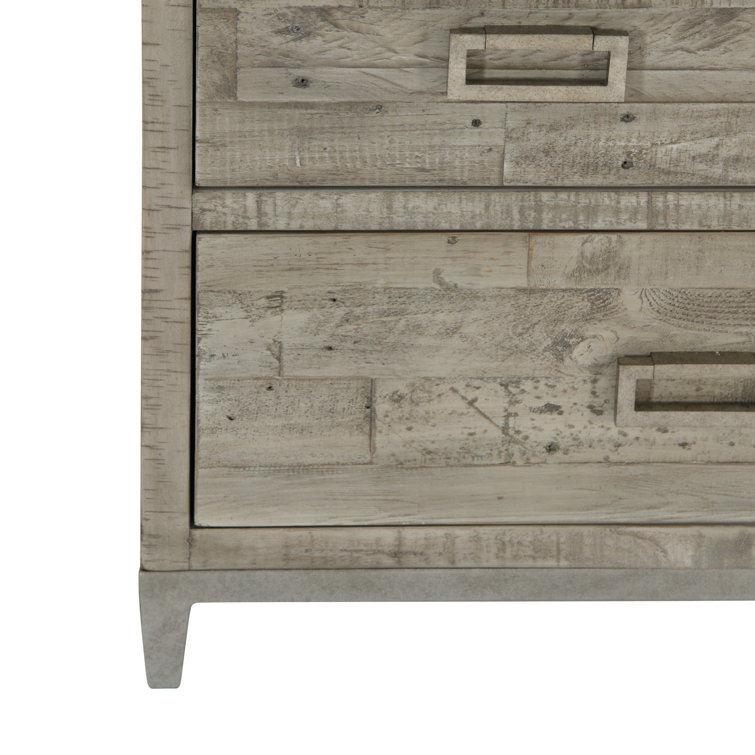 Gray Reclaimed Pine Transitional 7-Drawer Dresser