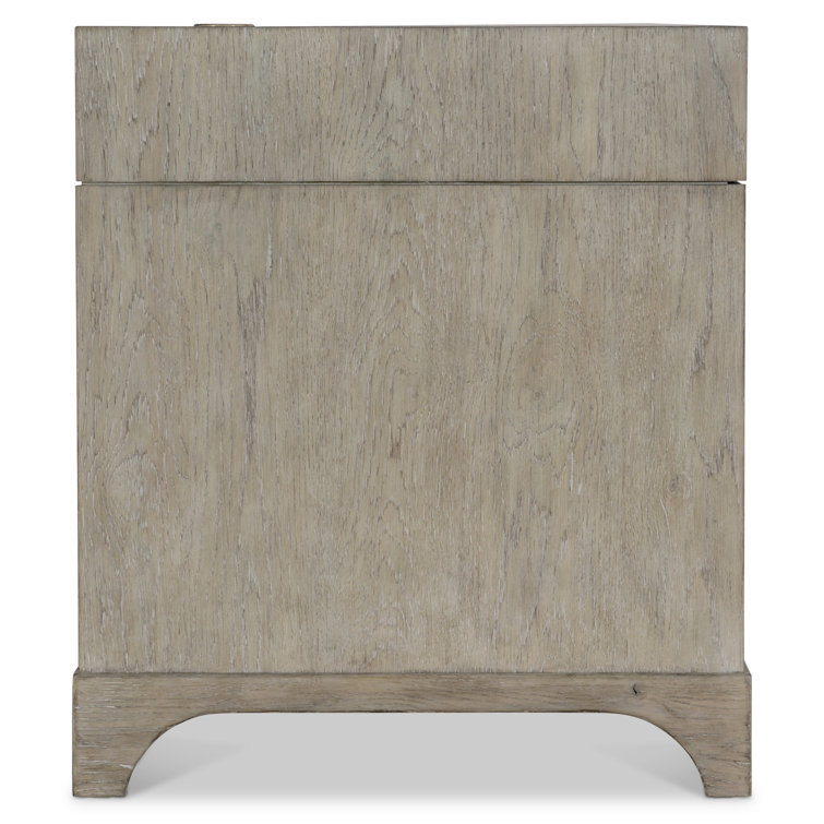 Forsyth Transitional Gray Solid Wood Executive Desk with USB Port