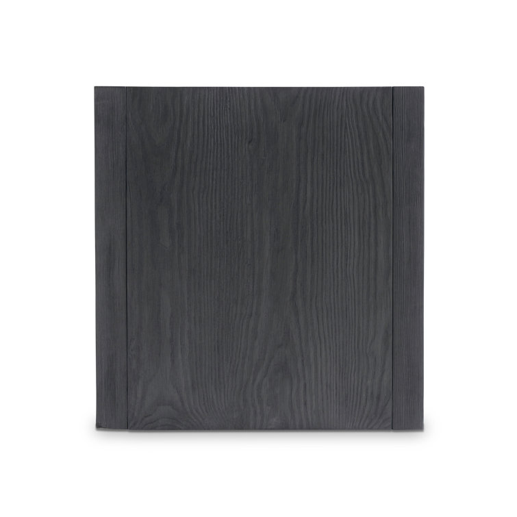 Black Contemporary Free Form Wood End Table
