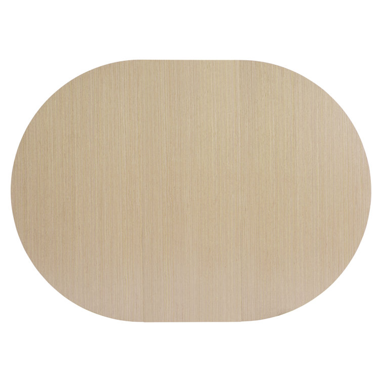 Mid-Century Modern 54" Round Extendable Wood Dining Table in Brown