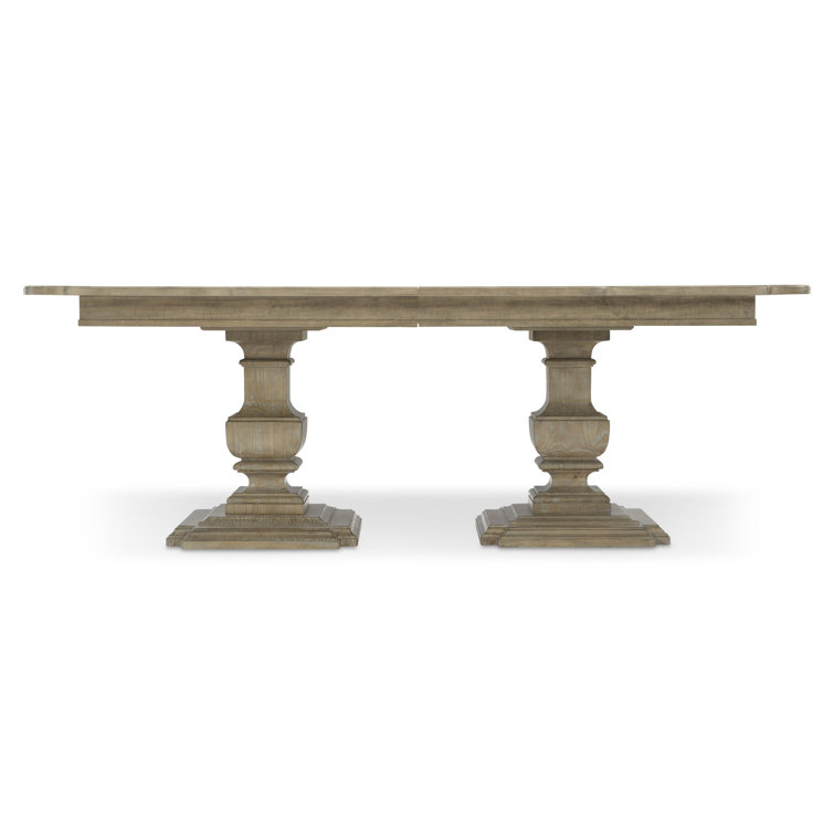 Reclaimed Pine Extendable Rectangular Dining Table in Rustic Brown