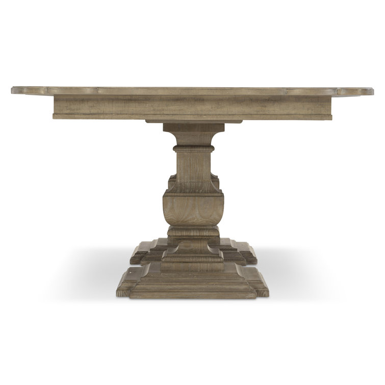 Reclaimed Pine Extendable Rectangular Dining Table in Rustic Brown