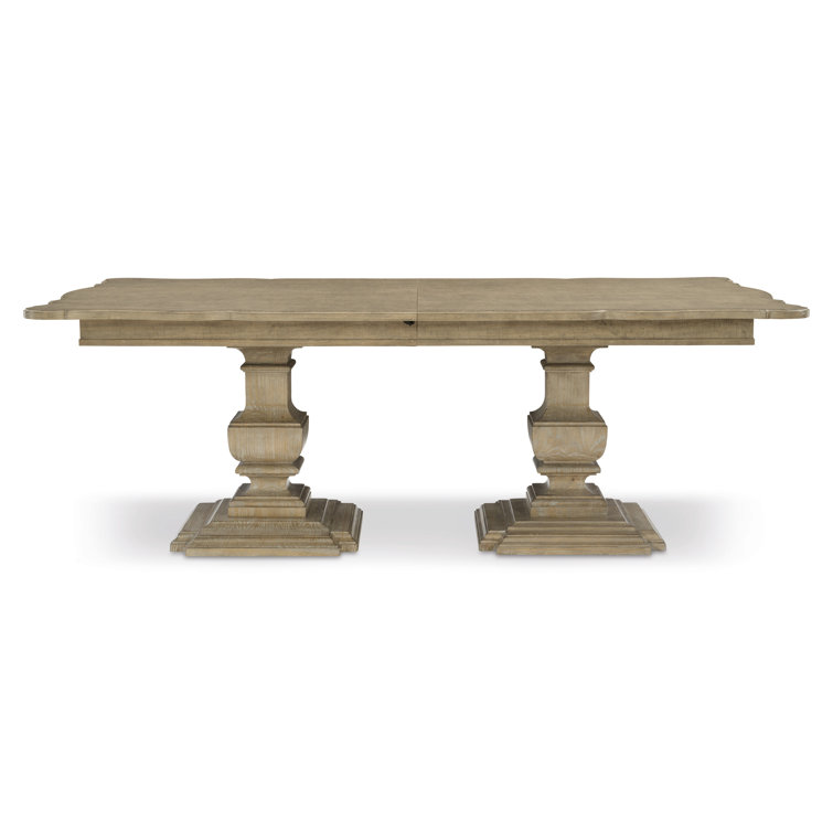 Reclaimed Pine Extendable Rectangular Dining Table in Rustic Brown