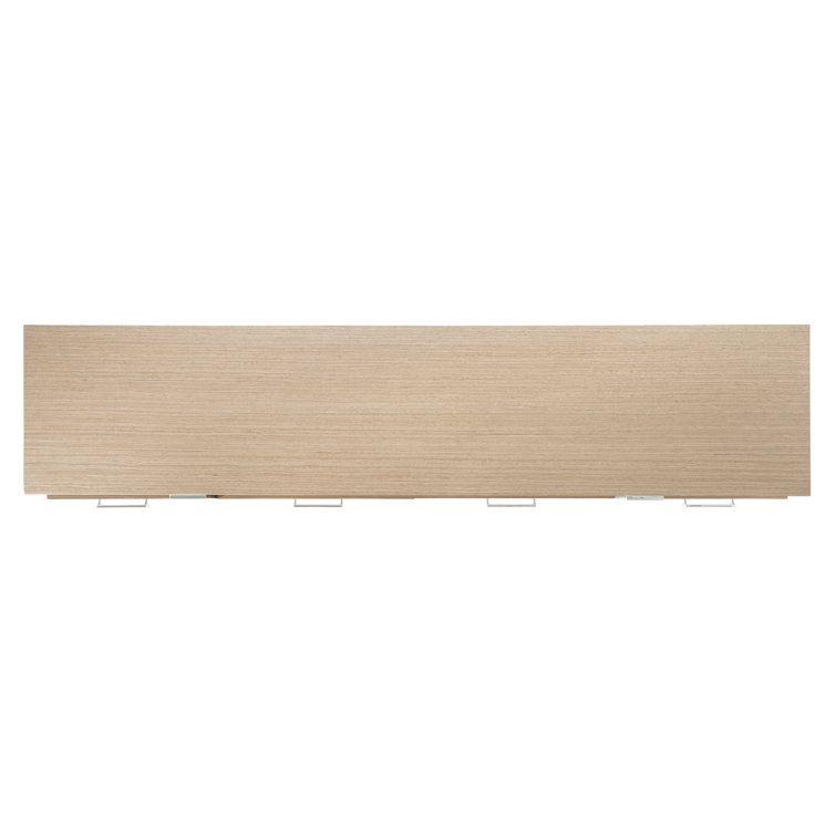 Transitional Brown Wood and Stainless Steel Media Console