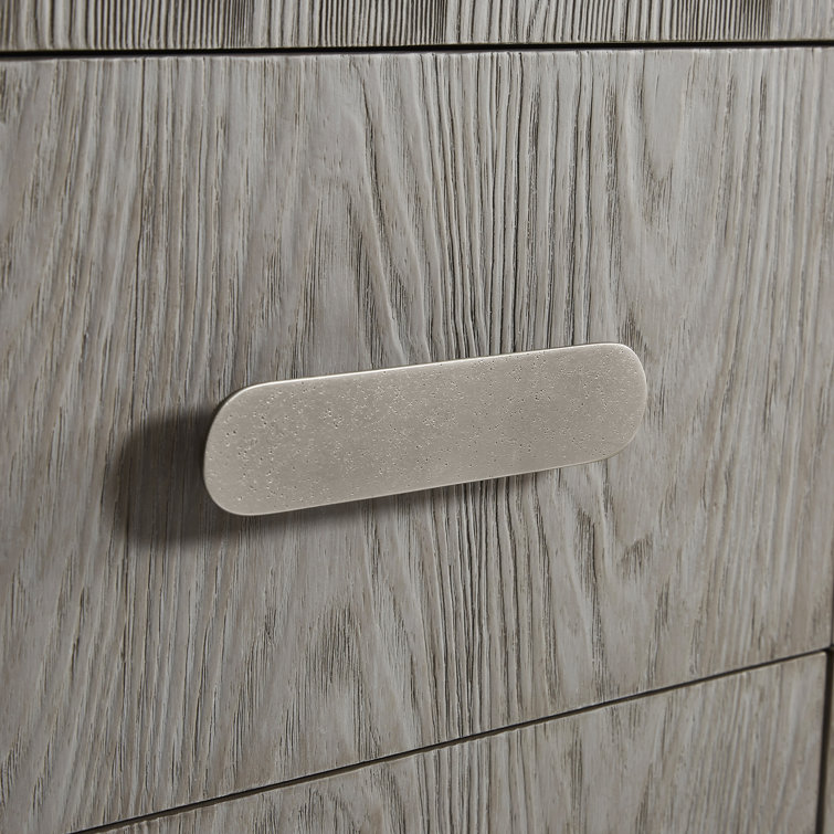 Trianon Contemporary Gris Finish 6-Drawer Dresser with X-Shaped Bases