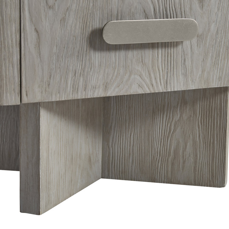 Trianon Contemporary Gris Finish 6-Drawer Dresser with X-Shaped Bases