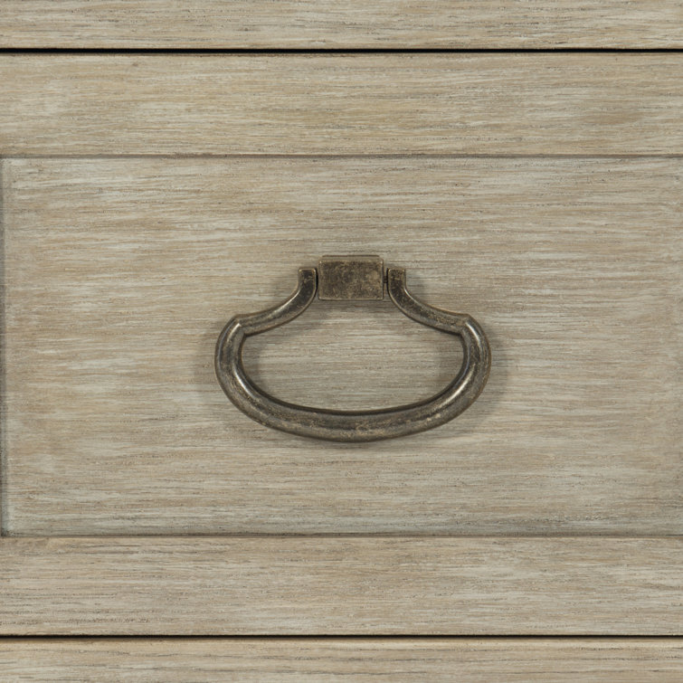 Sandstone Transitional 6-Drawer Dresser with Mirror