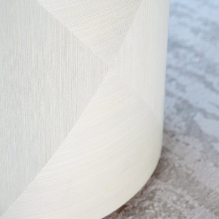 Transitional Gray and White Glass Top Metal Chairside Table