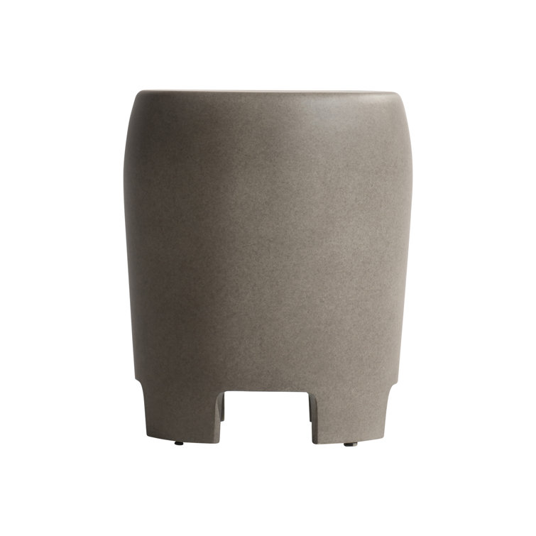 Puerto Brown Round Concrete Outdoor Accent Table