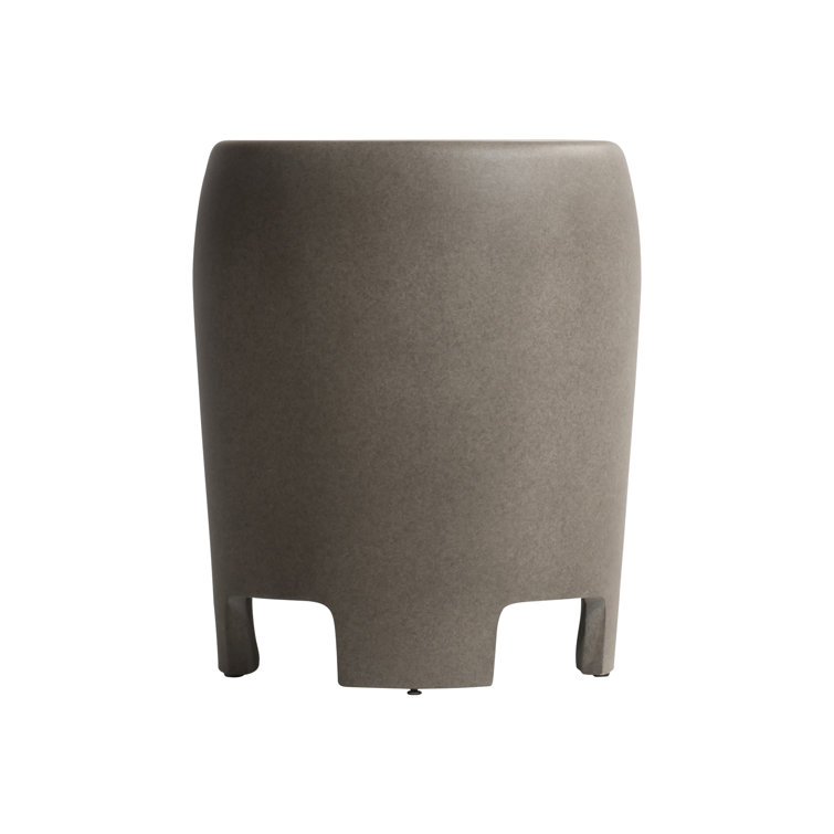 Puerto Brown Round Concrete Outdoor Accent Table