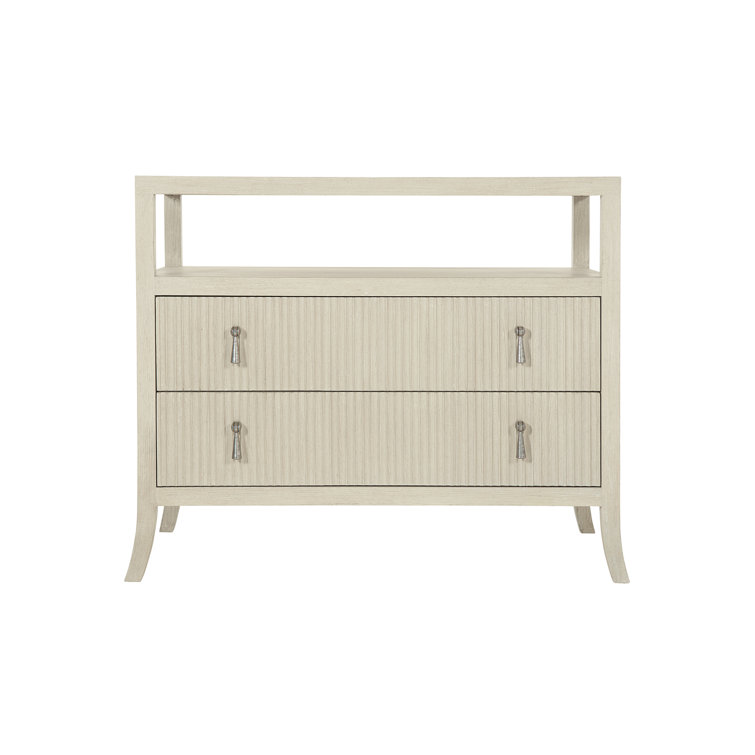 East Hampton Cream Transitional Bachelor's Chest with Beaded Drawers