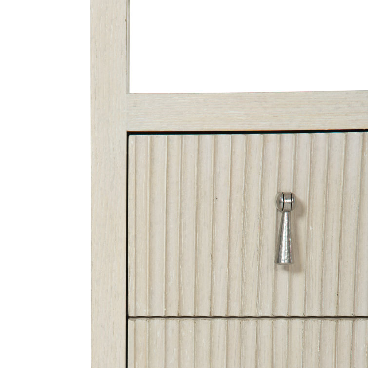 East Hampton Cream Transitional Bachelor's Chest with Beaded Drawers