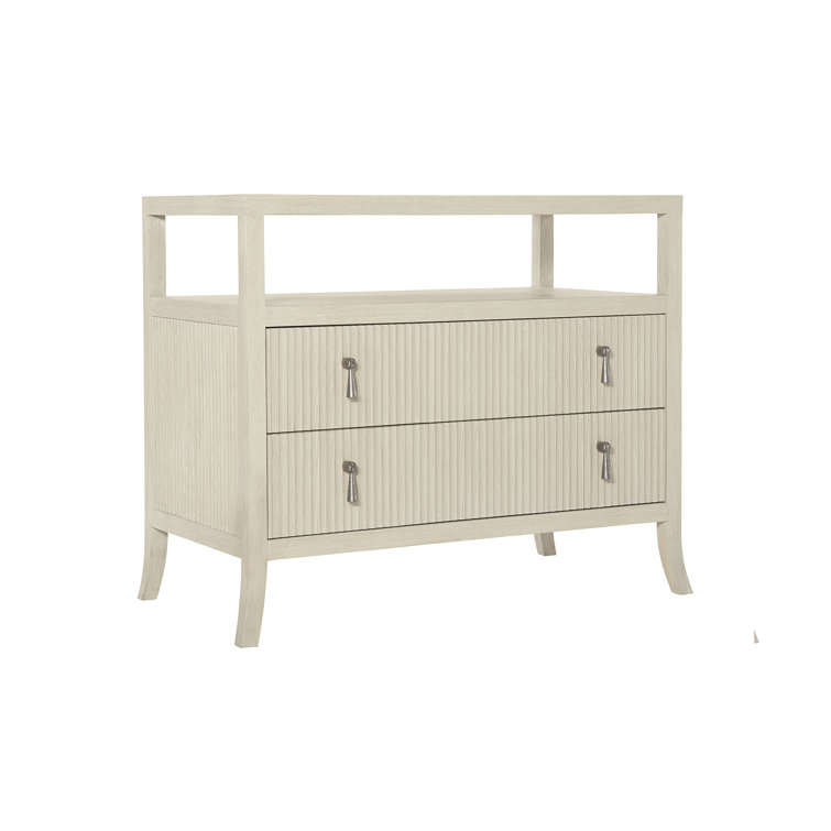 East Hampton Cream Transitional Bachelor's Chest with Beaded Drawers