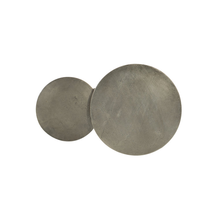 Transitional Graphite Metal Round Nesting Tables, 27"