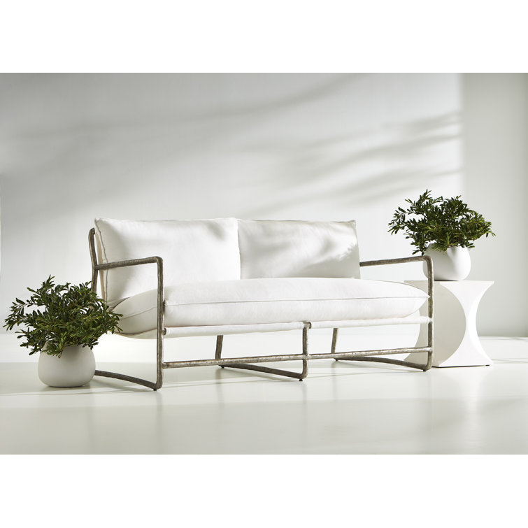 White Square Stonecast Outdoor Side Table